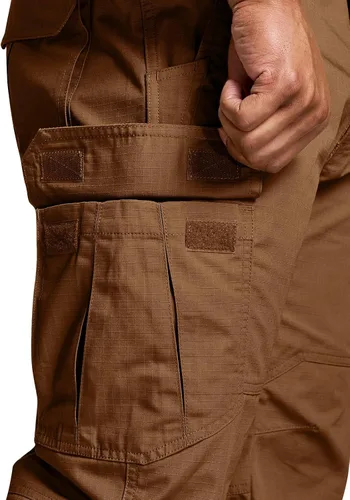 Vista 7 de CQR Pantalones tácticos para hombre, resistentes al agua, pantalones cargo Ripstop, ligeros EDC trabajo, senderismo, ropa para exteriores