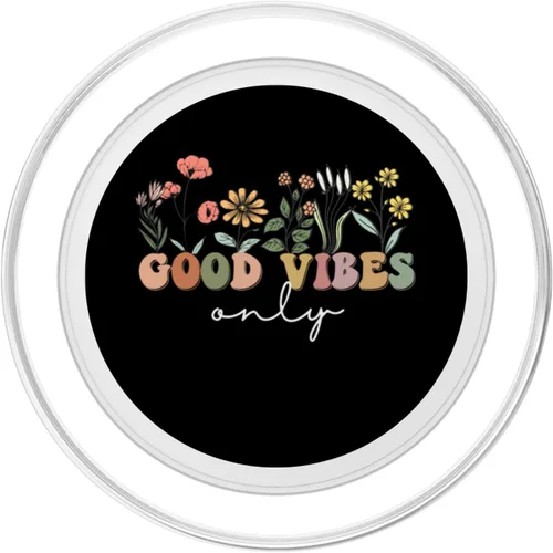 Vista 2 de Good Vibes Only Wildflowers Hawaii Summer Vacation Family PopSockets MagSafe PopGrip para iPhone