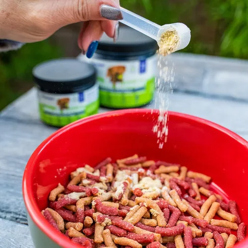 Vista 7 de Polvo de apoyo inmunológico para perros, cola de pavo, espirulina y beta-glucano, apoya un sistema inmunológico saludable y digestión, grado humano