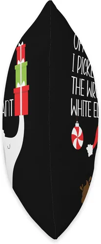 Vista 2 de I Picked the Wrong White Elephant Christmas Shirts Oh Shit I Picked The Wrong White Elephant - Almohada fea de Navidad, 16 x 16 pulgadas, multicolor
