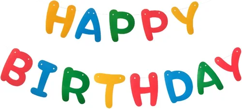 Vista 3 de MEETINGU Pancarta de Feliz Cumpleaños, Decoraciones de Fiesta Letrero Colorido Suministros para Niños, Niñas, Adultos