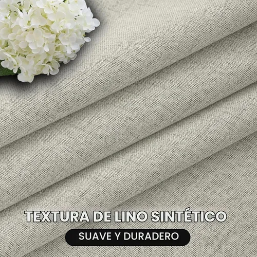 Vista 5 de SimpleHome - Cortinas de lino blanco crema para sala de estar, 84 pulgadas, 2 paneles