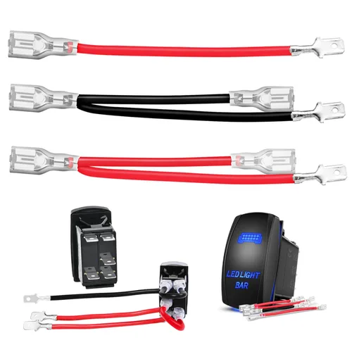 Vista 8 de Nilight Interruptor basculante de barra de luz de techo, interruptor de barra de luz LED, interruptor de barra de luz LED de 5 pines, interruptor