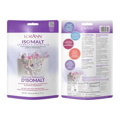 Vista 3 de LorAnn Oils Sustituto de azúcar isomalt (granular) – Sustituto de azúcar para hornear, 1 libra – Isomalt listo para usar – transparente