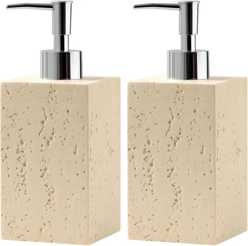 Vista 7 de Juego de dispensador de jabón, 2 unidades de 11.8 fl oz, 11 oz, dispensador de loción de jabón de manos para encimera de baño y fregadero de cocina