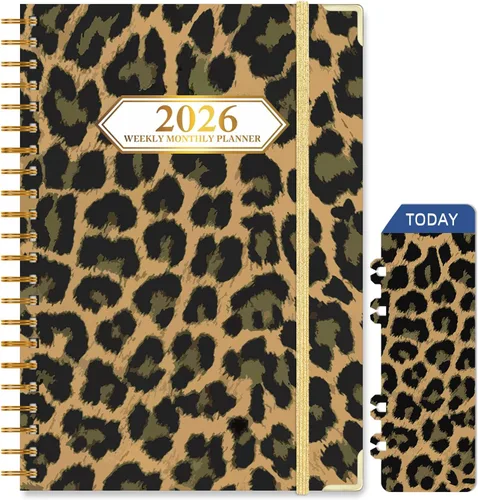 Vista 15 de Agenda mensual 2026, enero de 2026 a diciembre de 2026, agenda semanal y mensual de 6.25 x 8.5 pulgadas con pestañas de página, calendario de tapa