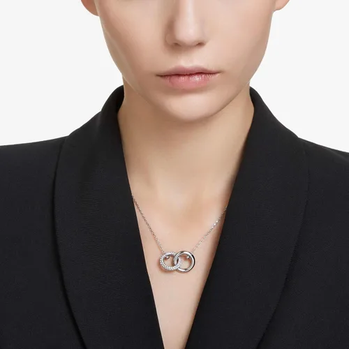 Vista 5 de SWAROVSKI Collar con colgante Dextera con lazo entrelazado y cristales transparentes