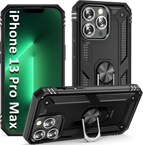 Vista 28 de ADDIT Funda para iPhone 13 Mini iPhone 13 Mini, con soporte de anillo, soporte magnético para automóvil, grado militar, resistente, para iPhone 13