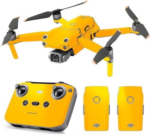 Vista 15 de SopiGuard Skin for DJI Mavic Air 2s Juego completo de calcomanías de vinilo de precisión + controlador + 3 fundas de batería (3M negro carbón)
