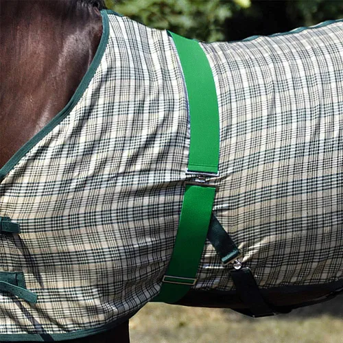 Vista 2 de Intrepid International Manta elástica Surcingle para caballos, talla única Verde cazador