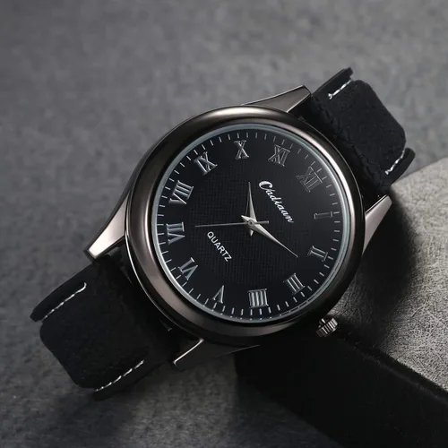Vista 4 de Avaner Reloj de pulsera analógico de cuarzo para hombre, 2 en 1, con escala romana, encendedor de cigarrillos