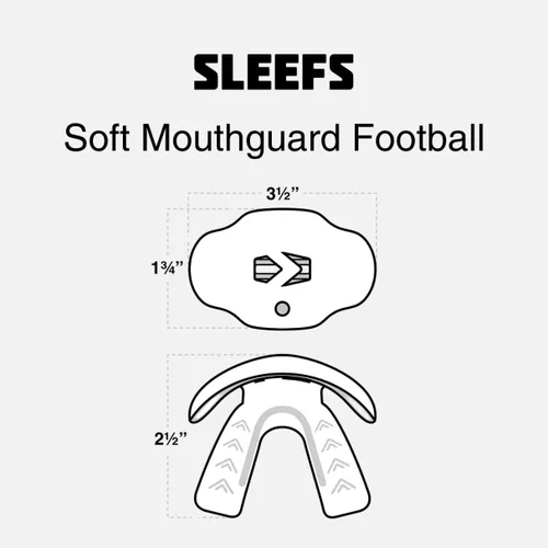 Vista 5 de SLEEFS Protector Bucal de Fútbol - Protector Bucal para Adultos/Jóvenes con Correa - Protector de Labios/Dientes - Sin Hervir