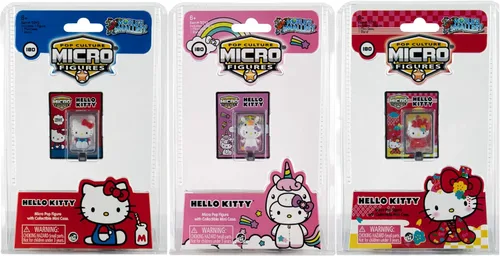 Vista 2 de Worlds Smallest Juego de 3 micro figuras de Hello Kitty más pequeño del mundo