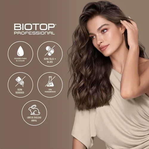 Vista 5 de Biotop Professional 700 Keratin + Kale Serum - Tratamiento protector térmico y reparación del cabello para cabello encrespado + dañado - Suavizar