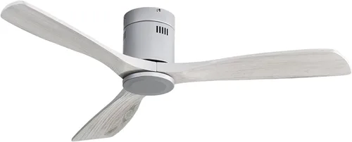 Vista 11 de Sofucor - Ventilador de techo empotrado y de varilla corta de 52 pulgadas con luz, con 3 aspas de madera maciza y control remoto, ventilador