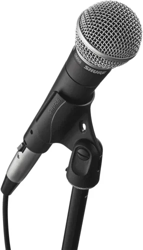 Vista 2 de Shure SM58-LC Micrófono vocal dinámico cardioide + paquete extra de dos (2) cables XLR