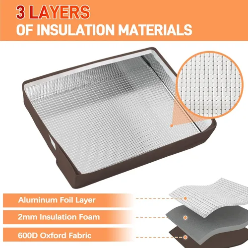 Vista 17 de Cubiertas de aire acondicionado de ventana para interior 17 pulgadas de ancho x 13 pulgadas de alto x 3.5 pulgadas de profundidad, beige