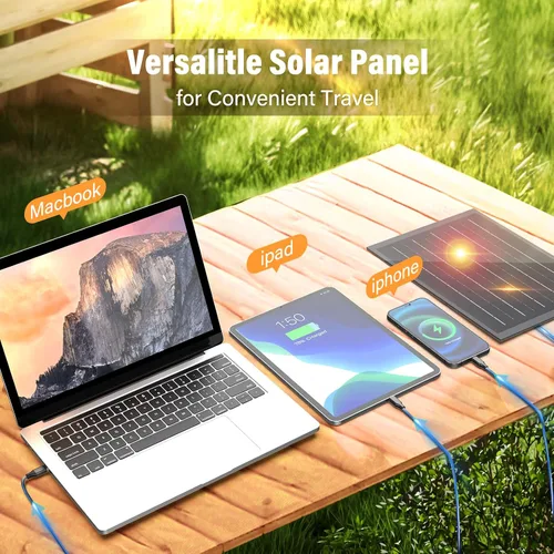 Vista 8 de JINLICTE Ventilador solar de 10400mAh con linterna LED, ventilador de camping con panel solar, ventilador solar recargable de 7W para exteriores