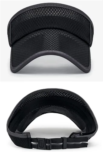 Vista 3 de XRDSS Gorra de béisbol ajustable transpirable de ala ancha con protección UV para playa, golf, correr, tenis