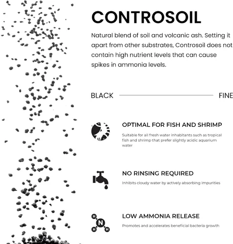 Vista 9 de Ultum Nature Systems Controsoil - Sustrato de suelo acuático de agua dulce para peces, camarones, propagación de plantas vivas y paisajismo acuático