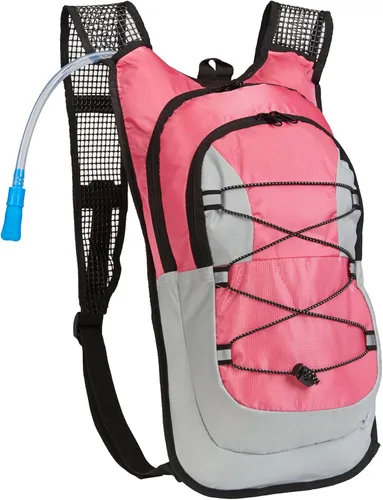 Vista 4 de Black Mountain Products Paquete de hidratación - Bolsa de agua de 2 litros con compartimento de almacenamiento extra grande Negro