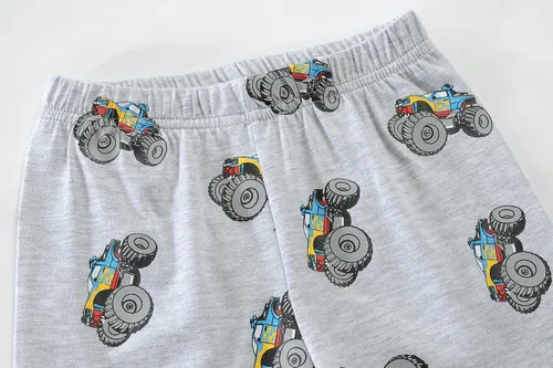 Vista 5 de Pijamas para niños pequeños, ropa de dormir de algodón de 2 piezas, conjunto de pijamas para niños de 2 a 7 años