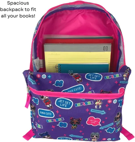 Vista 5 de LOL Surprise Mochila de 16 pulgadas con estampado completo Multi 16 pulgadas Mochilas Daypack