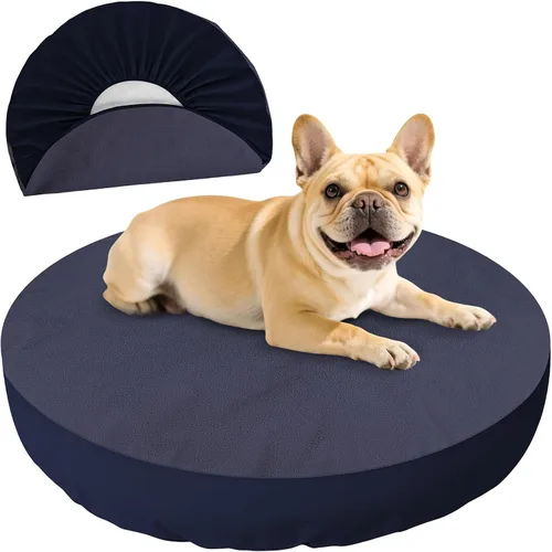 Vista 7 de Fundas de cama para perro, lavables para cama redonda y dona, 100% impermeables, suaves y silenciosas, para cama de perro, 30 x 30 x 9.8 pulgadas