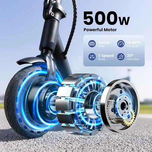Vista 2 de Patinetes eléctricos – Scooter eléctrico para adultos, motor de 500 W/1000 W/1500 W, 18/21/25 MPH máximo, rango de 21/28 millas, control