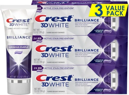 Vista 7 de Crest 3D White pasta dental blanqueadora de menta radiante, 2.7 oz (76g) - Paquete de 3