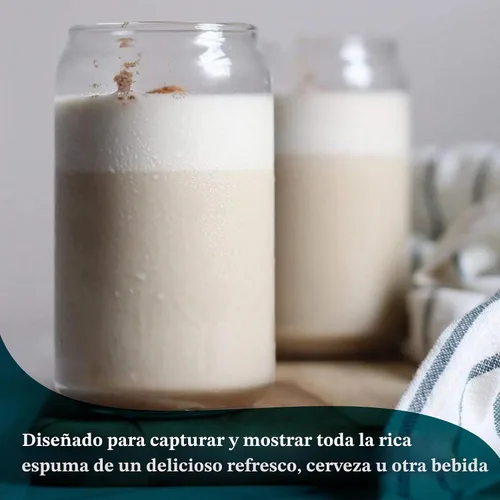 Vista 2 de Libbey – Vaso de cerveza con forma de lata 16 onzas., paquete de de 4, Transparente