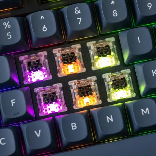 Vista 6 de Keychron V3 Teclado mecánico personalizado con cable, TKL Tenkeyless QMK/VIA macro programable con interruptor Keychron K Pro Brown intercambiable