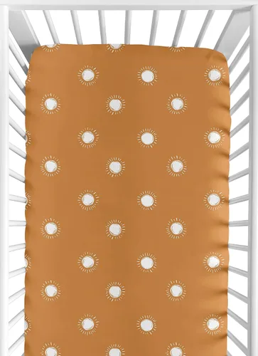 Vista 12 de Sweet Jojo Designs Mini sábana bajera para cuna para bebé (blanco y amarillo bohemio) para niñas o niños, guardería de recién nacidos/bebés, patios