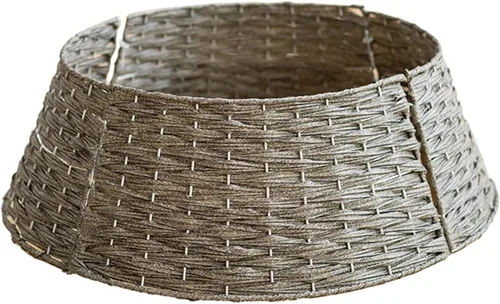 Vista 11 de Falda de cuello para árbol de Navidad, hecha a mano, mimbre artificial, soporte de mimbre para árbol de Navidad, base de árbol de Navidad, anillo