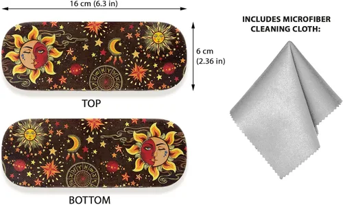 Vista 2 de WIRESTER Funda rígida para gafas, cubierta protectora con paño de microfibra