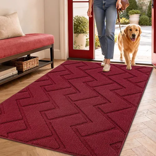 Vista 41 de hicorfe Tapete para puerta delantera para entrada exterior, 20 x 31.5 pulgadas, absorbente, resistente a la suciedad, tapetes de bienvenida