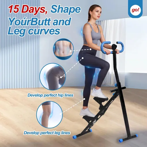 Vista 2 de Escalera para gimnasio en casa, máquina de entrenamiento vertical plegable, máquina de entrenamiento de cuerpo completo con asas ajustables, monitor