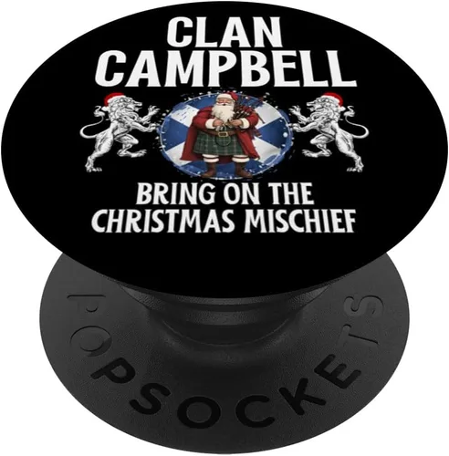 Vista 6 de Campbell Clan Christmas Scottish Family Name Party PopSockets MagSafe PopGrip para iPhone