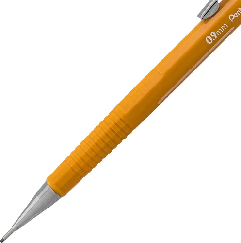 Vista 4 de PENTEL - Portaminas Sharp para dibujo técnico, 0.9 mm, cilindro amarillo, paquete de 2 (P209BP2K6)