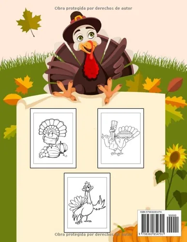 Vista 2 de Acción de Gracias Libro De Colorear Para Niños Hermosa y adorable colección con diseños perfectos de Acción de Gracias para niños, niños en edad