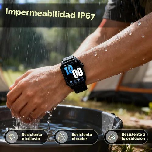 Vista 4 de Reloj inteligente para hombres, más de 120 modos deportivos con pantalla táctil HD de 1.83 pulgadas, monitor de sueño, impermeable IP67, llamada