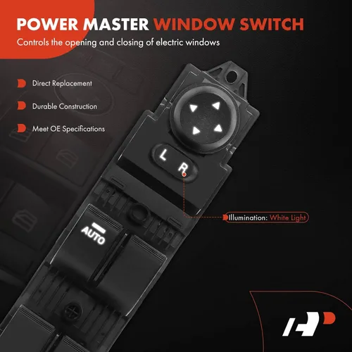 Vista 3 de A-Premium Master - Interruptor de ventana eléctrica compatible con Mazda 3 2010 2011 2012 2013, lado delantero izquierdo del conductor, repuesto #