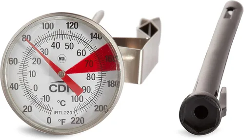 Vista 6 de CDN ProAccurate® Termómetro de lectura instantánea para espumar bebidas con clip para medición precisa de temperatura, vástago de acero inoxidable