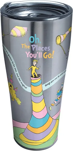 Vista 14 de Tervis Vaso aislado de doble pared Dr. Seuss Oh the Places You'll Go Made in Estados Unidos mantiene las bebidas frías y calientes, 16 onzas, clásico