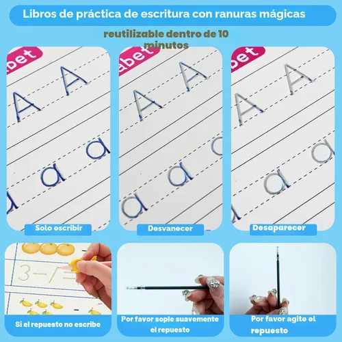 Vista 3 de Práctica de libro de escritura a mano para niños, libros de escritura a