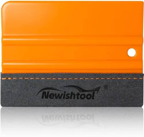 Vista 2 de NEWISHTOOL Escobilla de goma de vinilo de fieltro cosido PPF, paquete de 4
