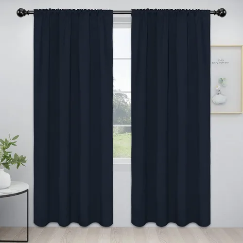 Vista 40 de Easy-Going - Cortinas opacas con bolsillo para varilla para dormitorio, cortinas de ventana para oscurecer la habitación para sala de estar