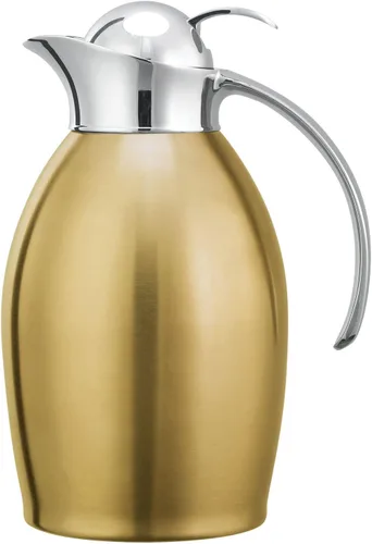 Vista 4 de Service Ideas Nicollet Carafe, Vacuum Insulated, 20oz, Push-button Lid NIC06BSPBBX in 0.6 Liter Black Onyx, Stainless Vacuum Insulated, Stainless