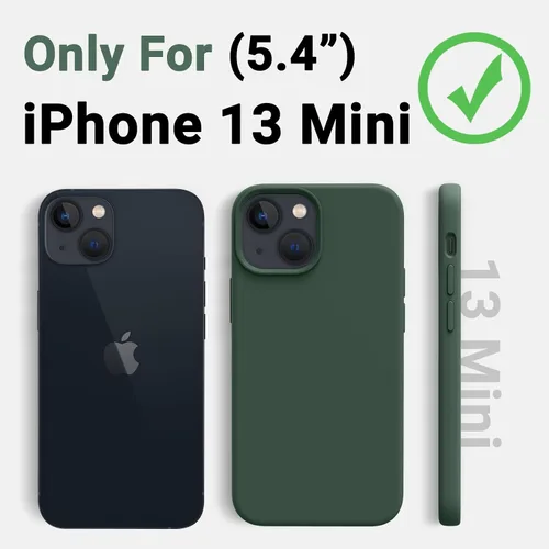 Vista 2 de AOTESIER Funda magnética para iPhone 13 Mini, compatible con MagSafe, protección militar a prueba de golpes, funda de silicona con forro