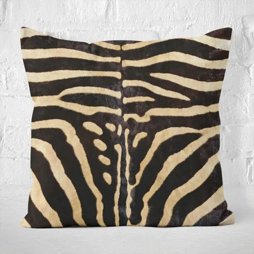 Vista 3 de Funda de cojín decorativa con cremallera oculta para el hogar, 16.0 x 16.0 in, diseño de cebra